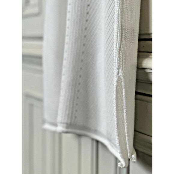 Women Small Fashion Scoop Neck Knit Tank Top Casual Loose Sleeveless Split Sides - Picture 6 of 13